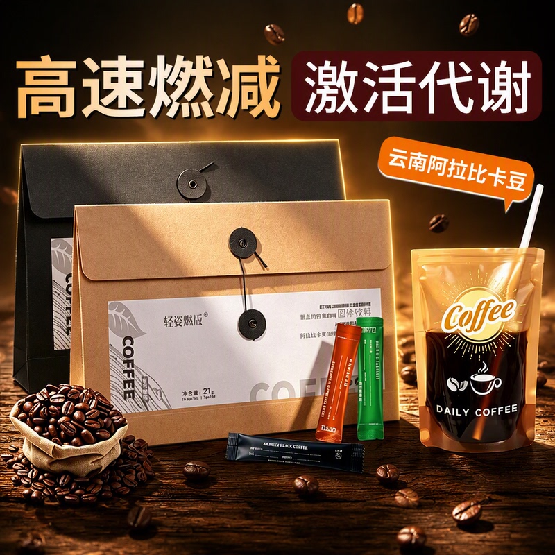 Coffee Green Burn Black Coffee Arabica Cinnamon Americano Instant Sugar-Free 0 Fat Metabolism-Boosting Burn-Reducing Bagged Coffee Green Burn Black Coffee Arabica Cinnamon Americano Instant Sugar-Free 0 Fat Metabolism-Boosting Burn-Reducing Bagged