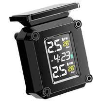 Solar motorcycle tire pressure monitor air pressure gauge wireless external scooter electric motorcycle tire detector