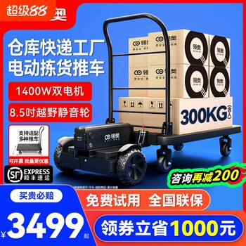 Lingao electric trolley express delivery warehouse cargo small tool trolley handling artifact balance car flatbed truck