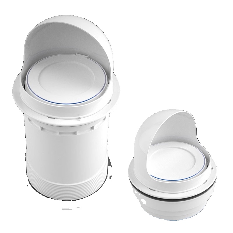 抽油烟机排风管止回阀吸厨房专用烟道止逆阀穿墙过玻璃排气防风帽