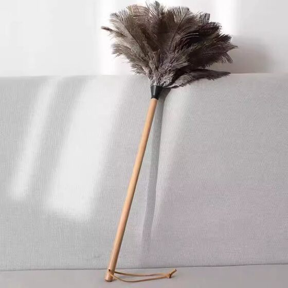 鸵鸟毛掸子家用除尘扫灰神器静电除尘密不掉毛鸡毛掸子静电除尘掸