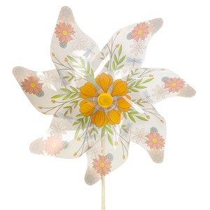 PVC透明涂鸦大风车diy春天手工材料儿童空白手绘创意涂鸦户外装饰