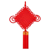Chinese knot pendant living room large peach wood blessing Chinese knot entrance hall housewarming peace knot home decoration wall hanging
