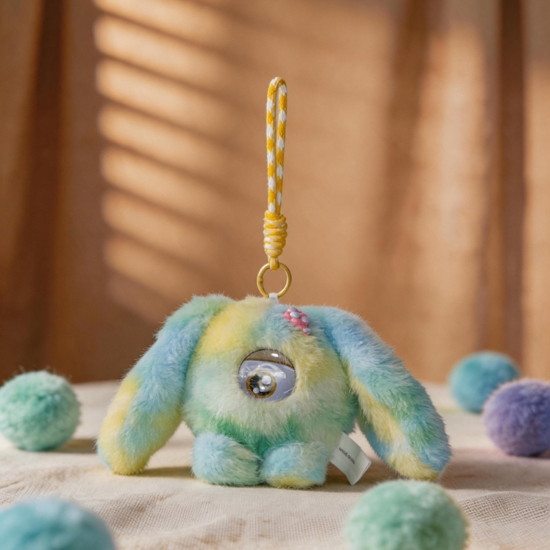 Ai Smart Cute Rainbow Gradient Plush Rabbit Doll Keychain Pendant Backpack Decoration Trendy Toy Bag Charm Ai Smart Cute Rainbow Gradient Plush Rabbit Doll Keychain Pendant Backpack Decoration Trendy Toy Bag Charm