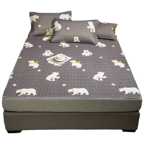 Латексный коврик, летний детский комплект для домашнего использования, шелковая простыня для школьников, 3 предмета, можно стирать