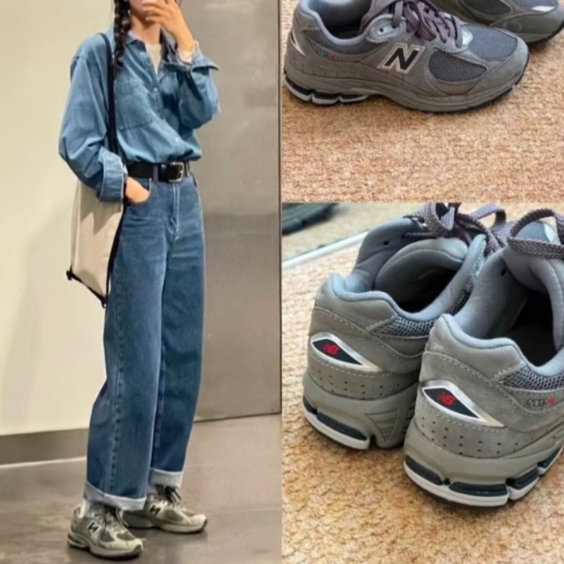 Korean Version 2002Ra Original Gray Dad Shoes Breathable Running Shoes Nb Men's and Women's Jogging Shoes Retro Sports Shoes Casual Shoes