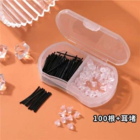 100 черных прямых палочек+блокировщики ушей