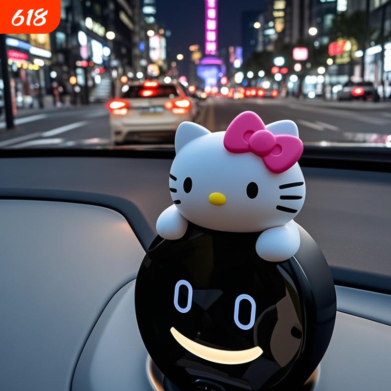 Nomi Hat Hello Kitty Cat Cute Glutinous Rice Car Interior Decoration Dashboard Center Console Robot Decoration Nomi Hat Hello Kitty Cat Cute Glutinous Rice Car Interior Decoration Dashboard Center Console Robot Decoration