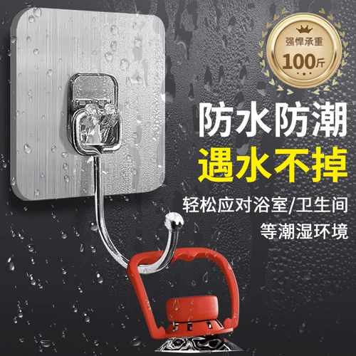 Крюк Сильный клей липкий крюк -нагрузки -Освободительная дверь после двери, прозрачный липкий крючок кухонной стены, мощный без следа крючка