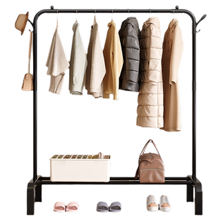 晾衣架落地折叠衣服架子家用卧室晾衣杆挂衣架置物不占地结实衣帽