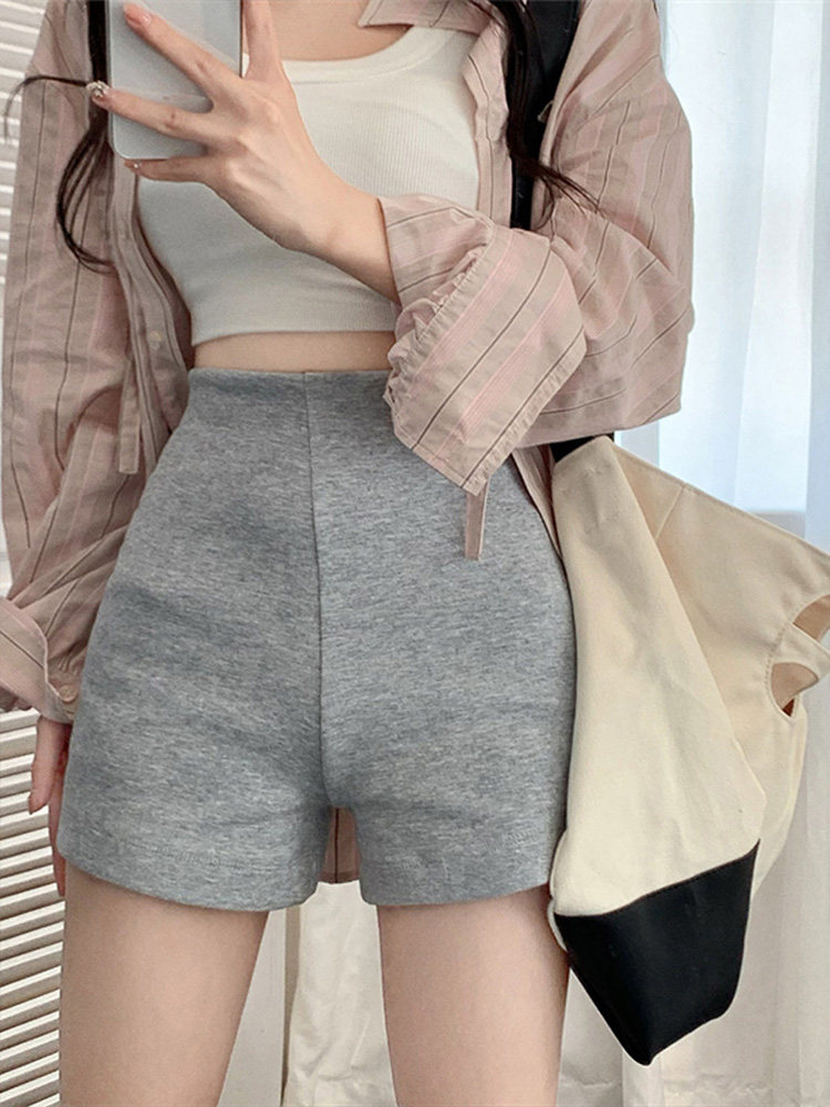 플러스 사이즈 통통한 MM 누락 반바지 여성 여름 레깅스 타이트한 핫 걸 재즈 걸 그룹 핫 팬츠 배 모양의 얇은 섹션