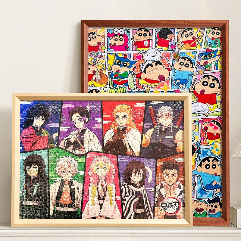 1000-Piece Simple Puzzle Frame for Storage, 70*50 Large Size, 420*297mm Wall-Mounted, 500-Piece Frame Border