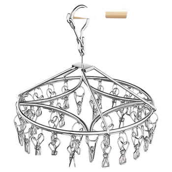 Stainless steel sock drying rack multi-clip clothes drying rack for home student dormitory cold underwear underwear drying socks magic tool