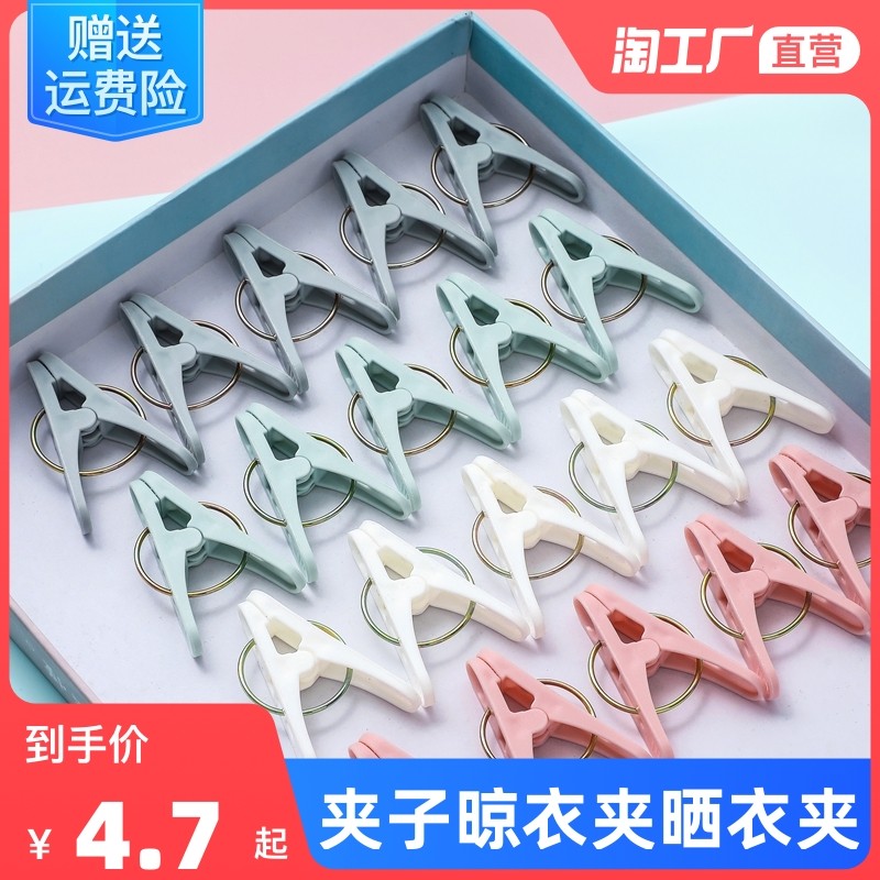 Clip Clotheshorse Clip Clip Clothes Hanger Sunburn Large Clip Windproof Fixed Clothes Plastic Small Clip Sunning Clip