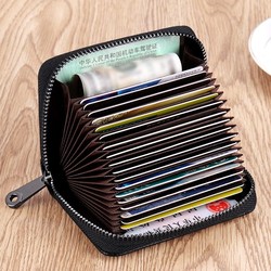 Card bag men's anti-theft brush high-end card bag large capacity anti-degaussing ID card holder ultra-thin card holder women's change driver's license