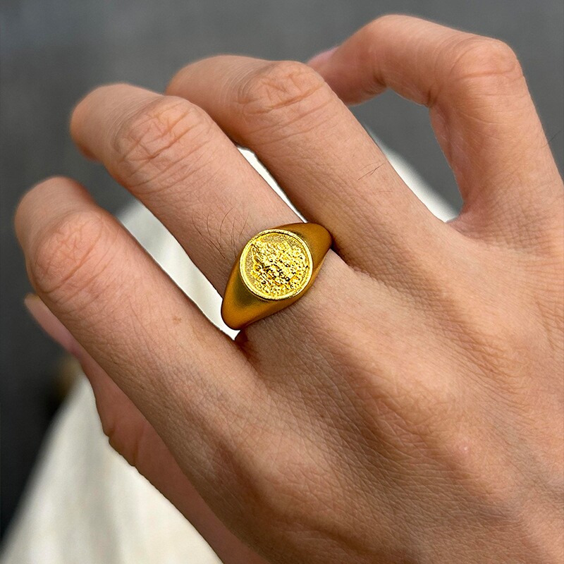 Huang Caishen seal ring for men and women