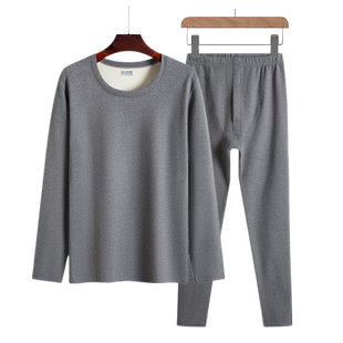 男士秋衣秋裤双面德绒中年保暖内衣套装男打底冬季羊毛发热贴身