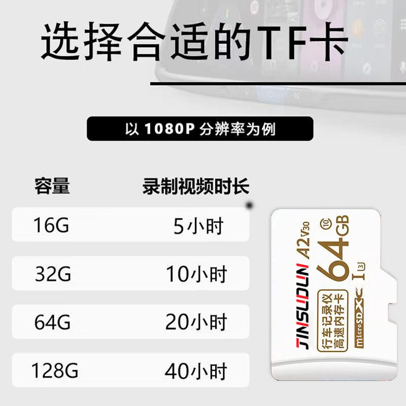 Карта памяти microSD для видеорегистратора Jinsuton JSD-07 128GB High Speed