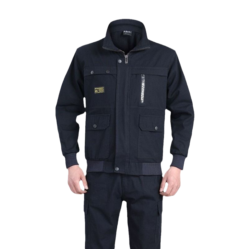 春秋纯棉工作服套装结实耐磨劳保