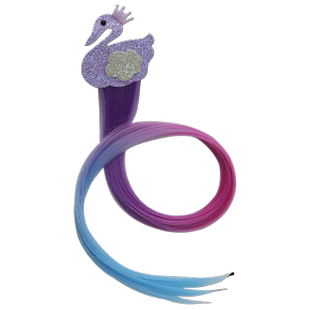 春夏新款彩虹辫子彩色编发发夹边夹女儿童可爱卡通假发头发