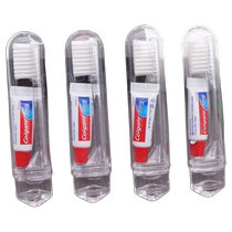 Foldable toothbrush portable travel compact disposable mini soft bristles super fine bristles super soft individually packaged toothpaste