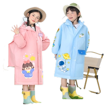 Childrens raincoat for boys and girls full body waterproof kindergarten primary school students going to school with schoolbag bit poncho 2024