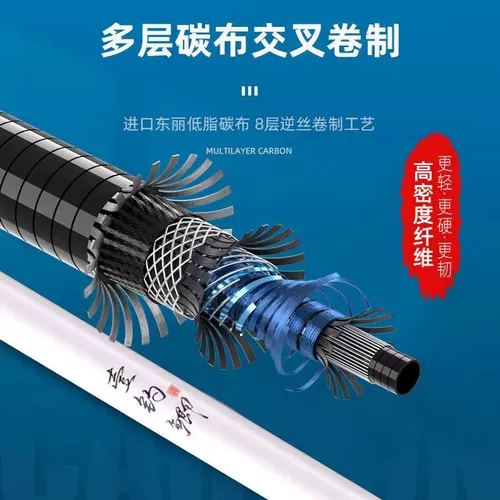 Рыбная стержня Ультра -свет -хард углерод 37 настроен 28 тональных 19 тональных полярных супер мелких полюсов десять большие рыболовные стержни легкие крупные объекты