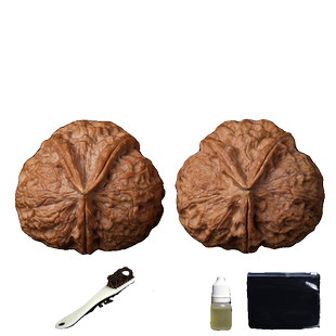 云南野铁核桃三棱生命之源佛肚厚壳文玩金蟾蛤蟆头盘手捻把件包浆