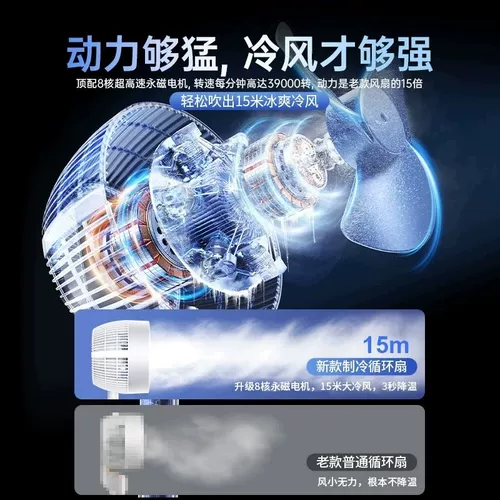 Воздух -циркулирующие фанаты домохозяйства электрический фестиваль вентилятора 2024 Новая тихая отдаленная консоль -тип малой посадки турбина фанатов