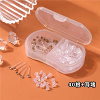 40 алмазов инкрустированы белыми+ушными закупорками