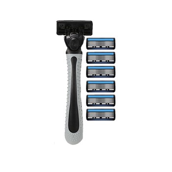 6-layer blade manual razor 1 blade holder + 6 blades