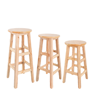 降价纯实木小圆凳家用矮凳换鞋凳高脚吧台凳原木板凳全实木实木圆