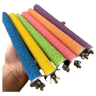 鸟用磨砂站杆鹦鹉磨爪磨牙站杠站架虎皮木棒玩具鸟笼站棍配件和尚