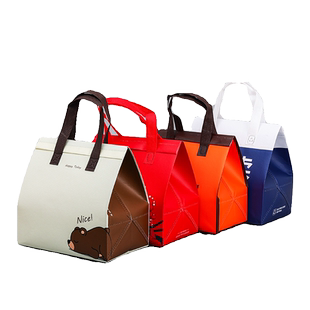 网红铝箔保温打包袋外卖专用无纺布袋手提袋一次性奶茶餐饮包装袋