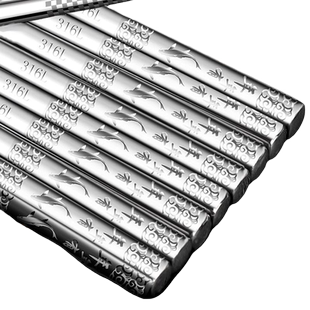 不锈钢筷子食品级316L家用防滑高档七寸六分上方下圆抗菌防烫快子