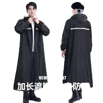 Raincoat long full-body rainproof one-piece mens single womens thickened adult flood-proof raincoat outdoor hiking poncho