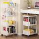 Bookshelf is simple to floor and move multi-layer student small bookcase with wheels integrated wall storage storage rack snacks