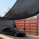 Затенение сетки загущенное зашифрованное солнцезащитное кремовое изоляция Черная сеть.