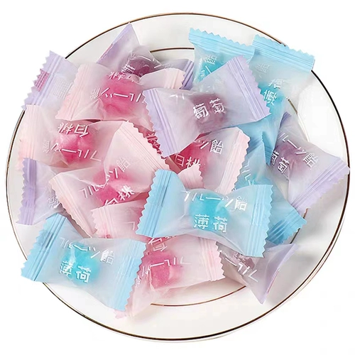 Белая персиковая конфеты японские фрукты жесткие конфеты высокая стоимость повседневной закуски свадебные конфеты онлайн знаменитость виноградные мяты конфеты