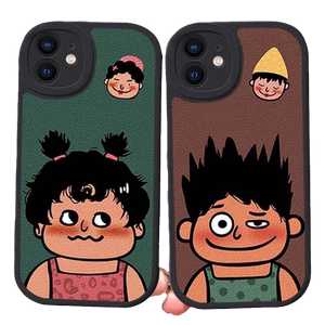 创意适用苹果15手机壳iPhone11/12/13mini卡通14/15pro男女iphone8/14plus7p搞怪xr新款xsmax保护套