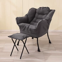 Обновить роскошные пакеты с сиденьем-темно-серым хлопковым льном+стулом для ног