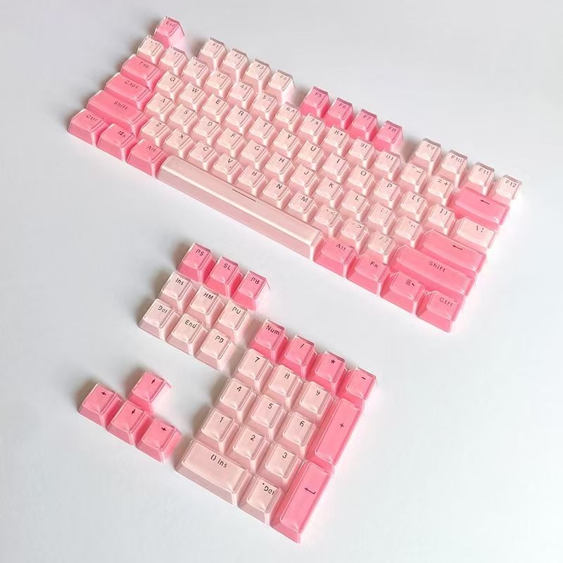 Crystal Jelly Keycaps Abs Translucent Double-Layer Suitable for R87X87 Keyboard 61/87/104 Oem Caps