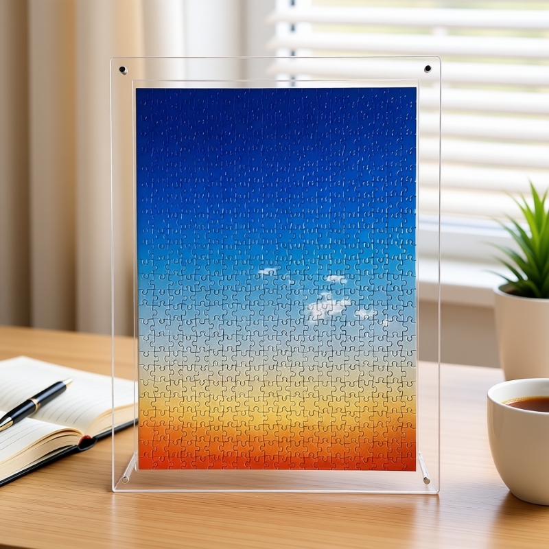 Acrylic Puzzle Frame 500/1000 Pieces Poster Frame Photo Frame High Transparency Thickened Display Stand Creative Photo Frame