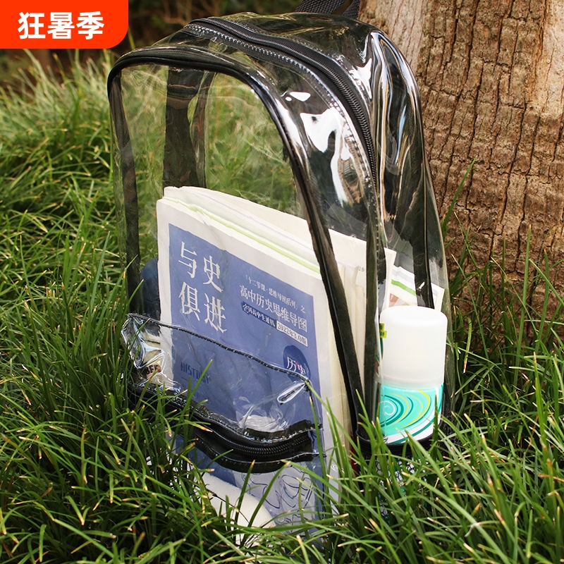 Hot-Selling In-Stock Transparent Backpack Pvc School Bag Transparent Pvc Backpack Jelly Bag Large Capacity Backpack