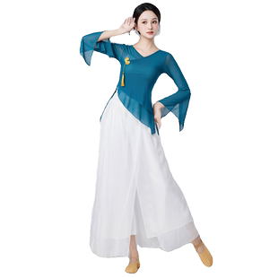 古典舞飘逸纱衣身韵新款演出服女中国风练功服舞蹈上衣女阔腿裤