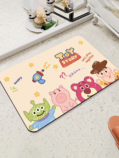 Мультяшный ковер, нескользящий коврик, хорошо впитывает воду, быстрое высыхание