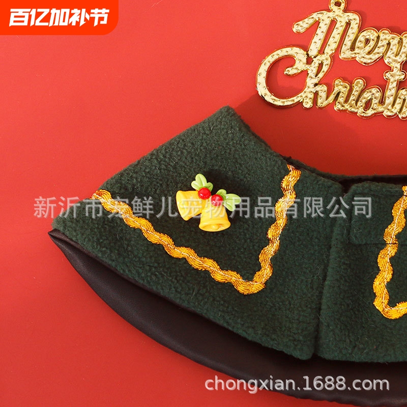 Cat Christmas Scarf Collar, Dog Cape, Puppy Clothes, Shawl, Pet Bib, Teddy Decoration, Photo Props