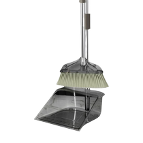 Broom and dustpan set combination household 2024 new transparent broom dustpan sweeping soft broom folding wiper