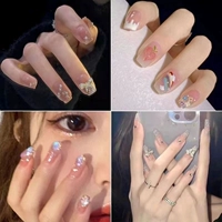 Детские короткие небольшие наклейки для ногтей для маникюра, популярно в интернете, 11 лет, 18 лет
