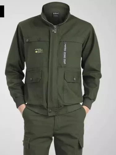 Камуфляжный демисезонный хлопковый износостойкий комбинезон для работы, защита от ожогов